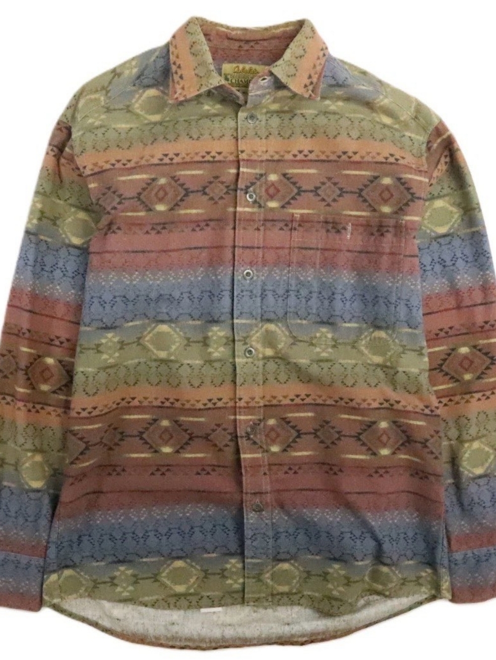 Cabela's Multi Color Southwestern Print Long Sleeve Mens Button-Up Shirt, Sz M!🍁